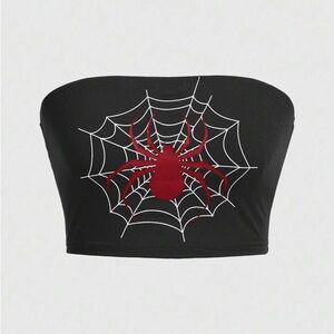 Grudge Punk Spider Tube Top